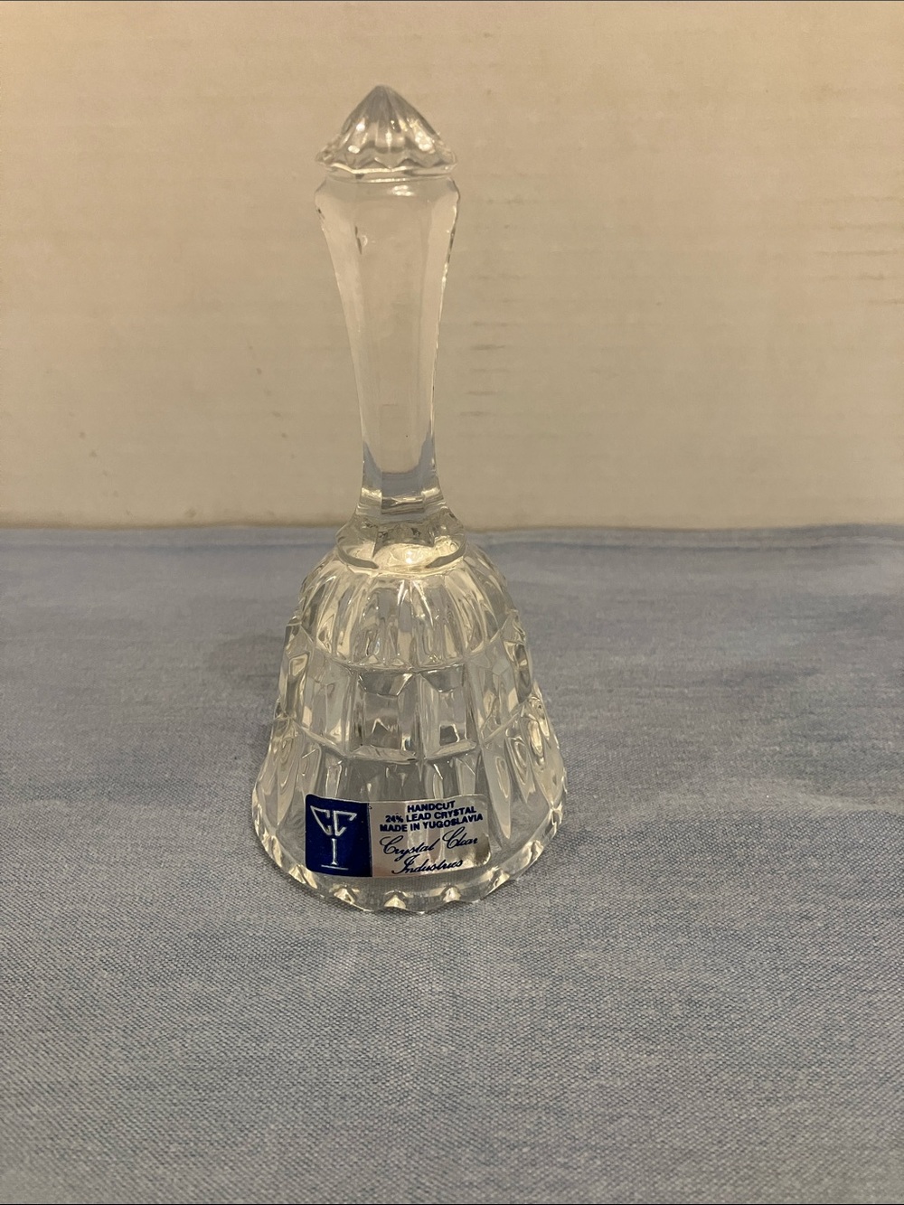 Crystal Clear Handcut Glass Bell by (Clear)